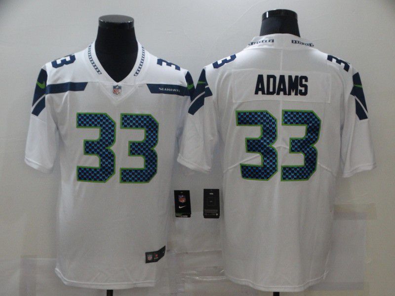 Men Seattle Seahawks #33 Adams White Nike Limited Vapor Untouchable NFL Jerseys->denver broncos->NFL Jersey